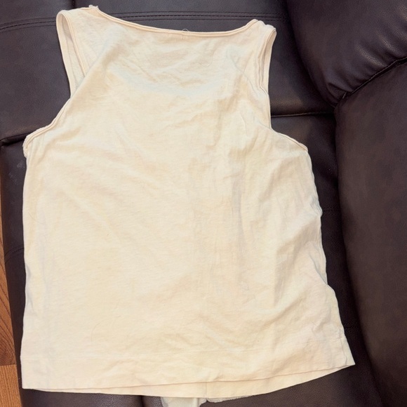 J. Crew Cream Ruffle Front Tank - Picture 5 of 5